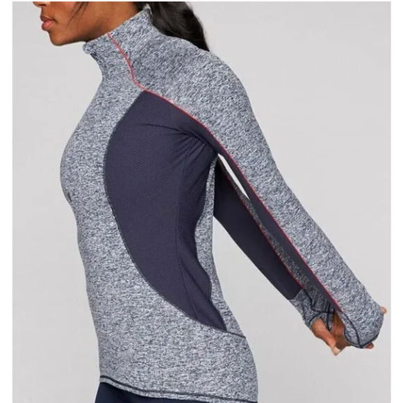 Athleta Tops - Athleta Women's Colorblock Running Wild Half Zip Pullover Jacket Size Small 2698